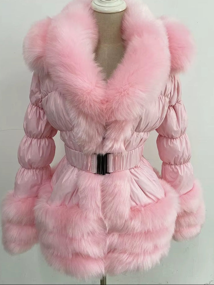 ZADORIN 2025 Winter Woman Clothes Warm White Duck down Jacket Women Detachable Sleeve and Hood Faux Fur Coat Black Puffer Jacket