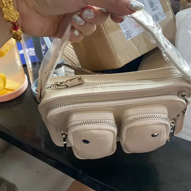 Fashion Stylish Black Crossbody PU Leather Purse Mini Luxury Bags Designer Clutches for Women Vintage Chain Pockets Purse