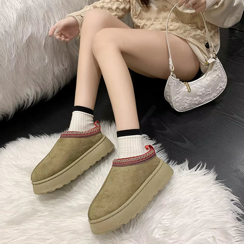Designer Winter Platform Slippers Ultra Mini Women Fur Tasman Snow Boots Tazz Classic Warm Luxury Brand Female High Heels Shoes