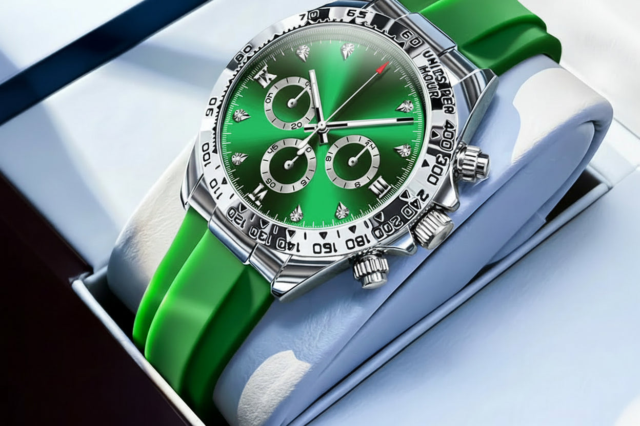 5618 Women Watch HD Multi Functional Waterproof Luminous Chronograph Sports Silicone Strap Luxury Brand Quartz Women Watch