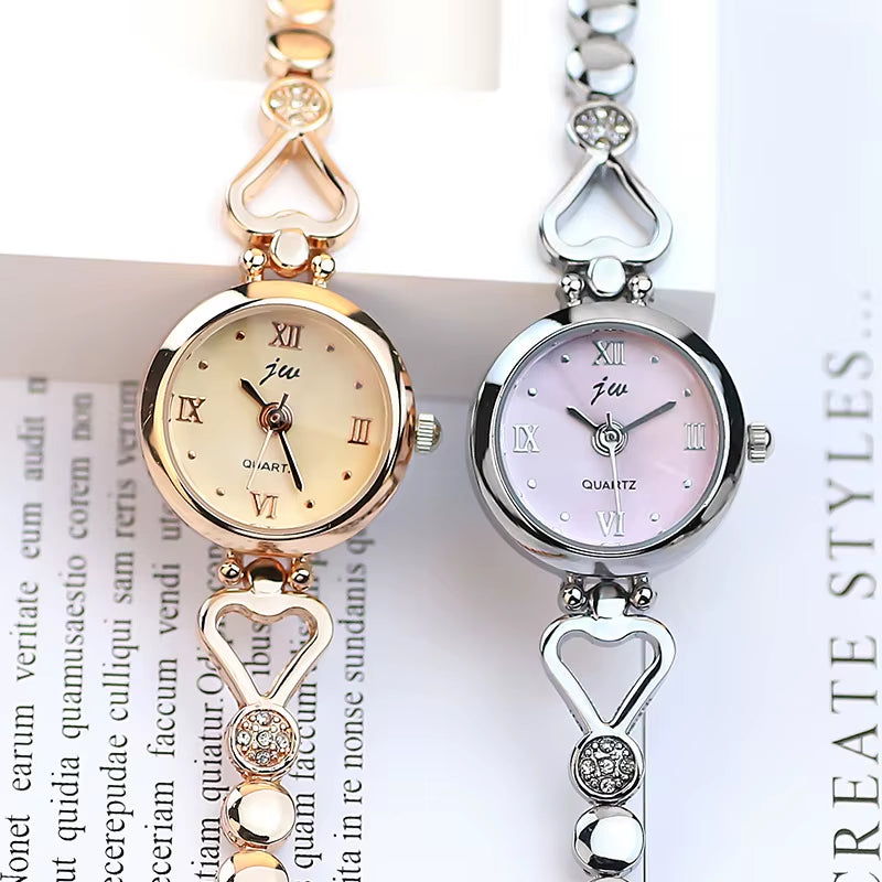 Women Bracelet Watch Exquisite Silver Rose Gold Ladies Luxury Wristwatches Rhinestone Simple Fashion Female Quartz Relogio Clock
