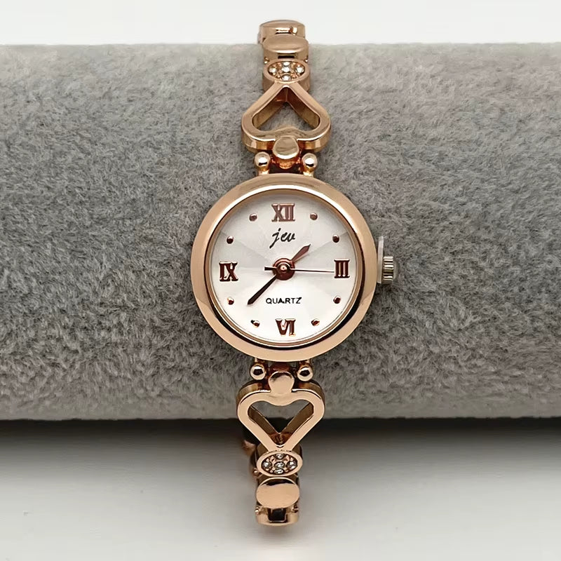 Women Bracelet Watch Exquisite Silver Rose Gold Ladies Luxury Wristwatches Rhinestone Simple Fashion Female Quartz Relogio Clock
