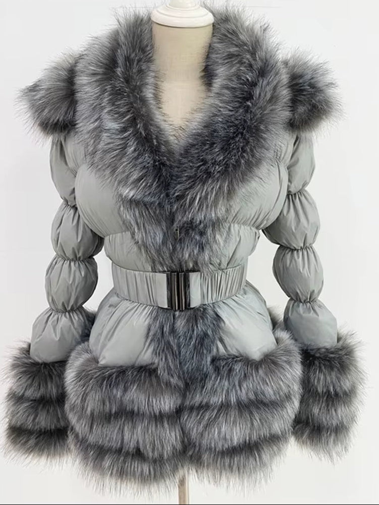 ZADORIN 2025 Winter Woman Clothes Warm White Duck down Jacket Women Detachable Sleeve and Hood Faux Fur Coat Black Puffer Jacket